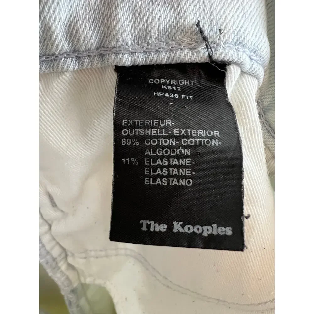 The Kooples White HP436 Fit Skinny Jeans Stretch Cotton Mid-Rise Women's Size 29